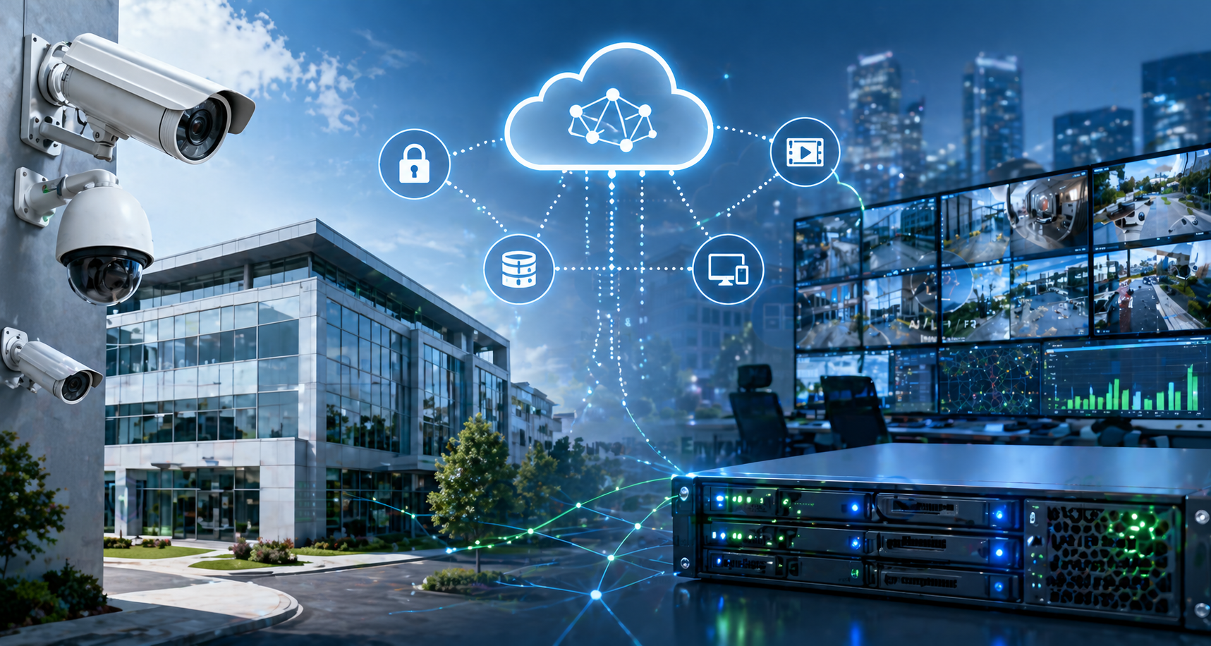Cloud-connected IP video surveillance infrastructure